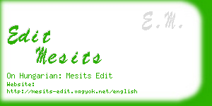 edit mesits business card